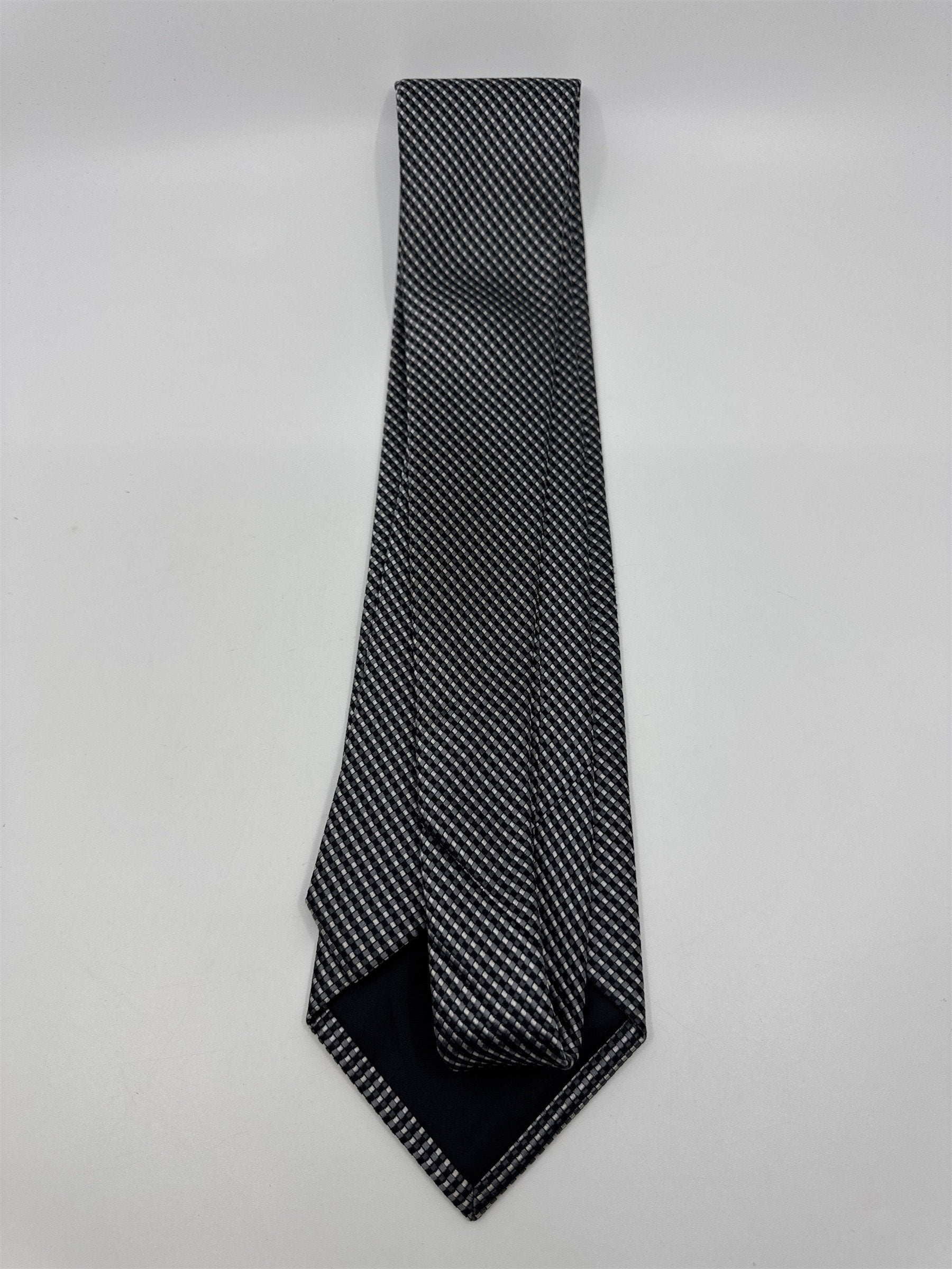 Black And White Checkered Pattern Geoffrey Beene Silk Men's Neck Tie
