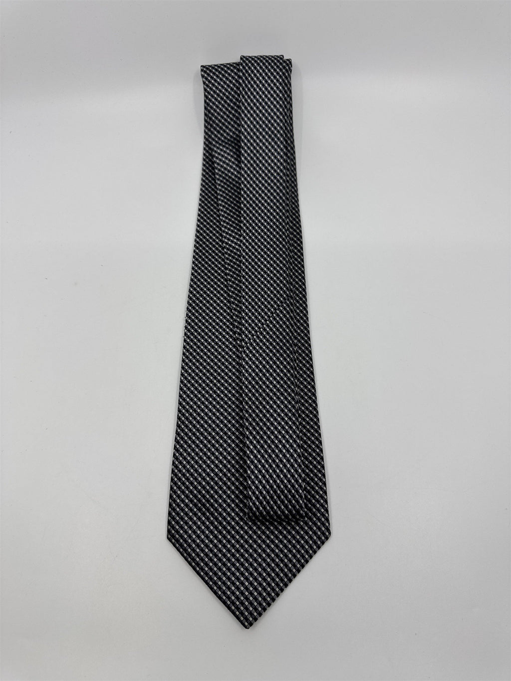 Black And White Checkered Pattern Geoffrey Beene Silk Men's Neck Tie