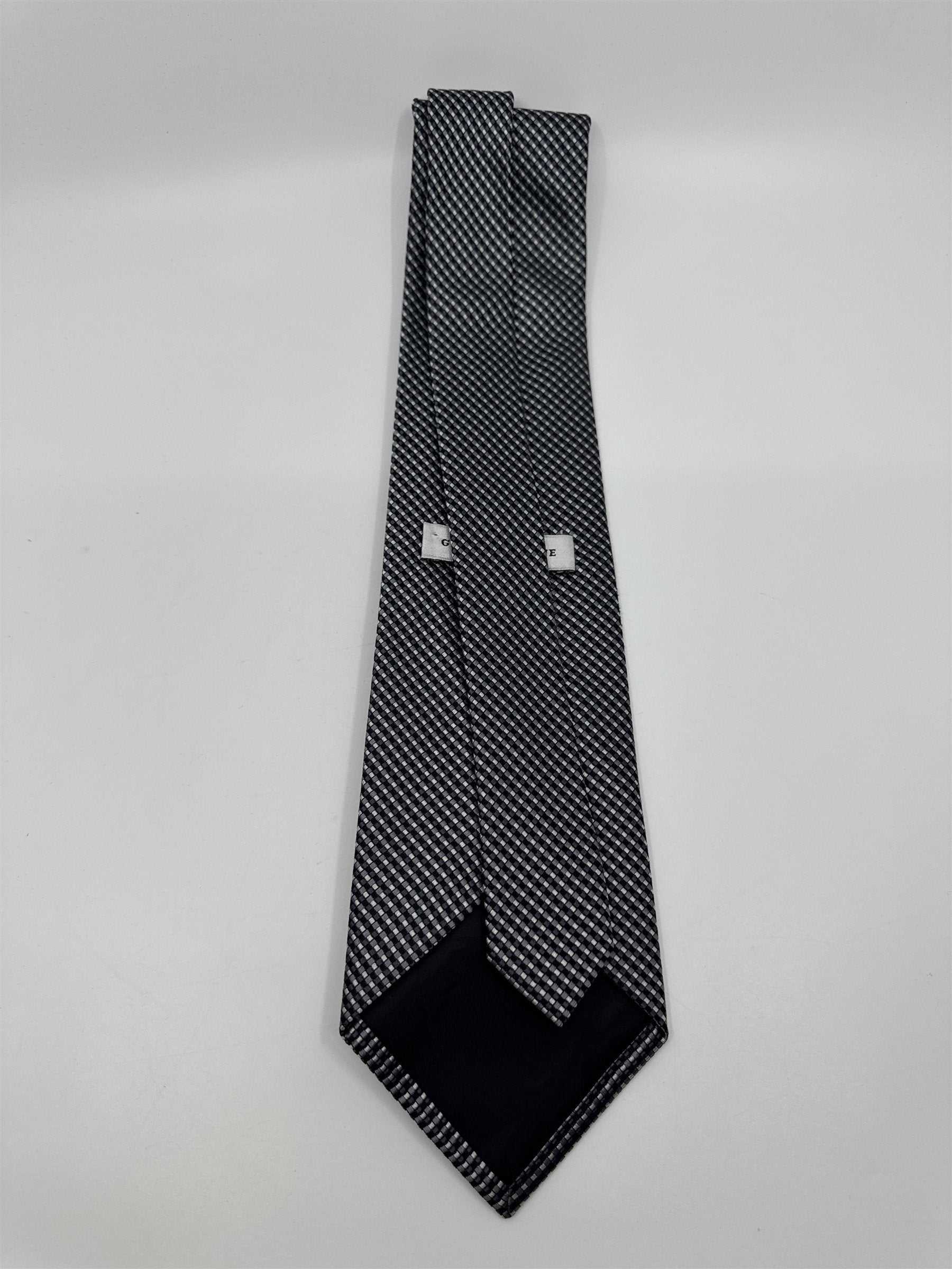 Black And White Checkered Pattern Geoffrey Beene Silk Men's Neck Tie