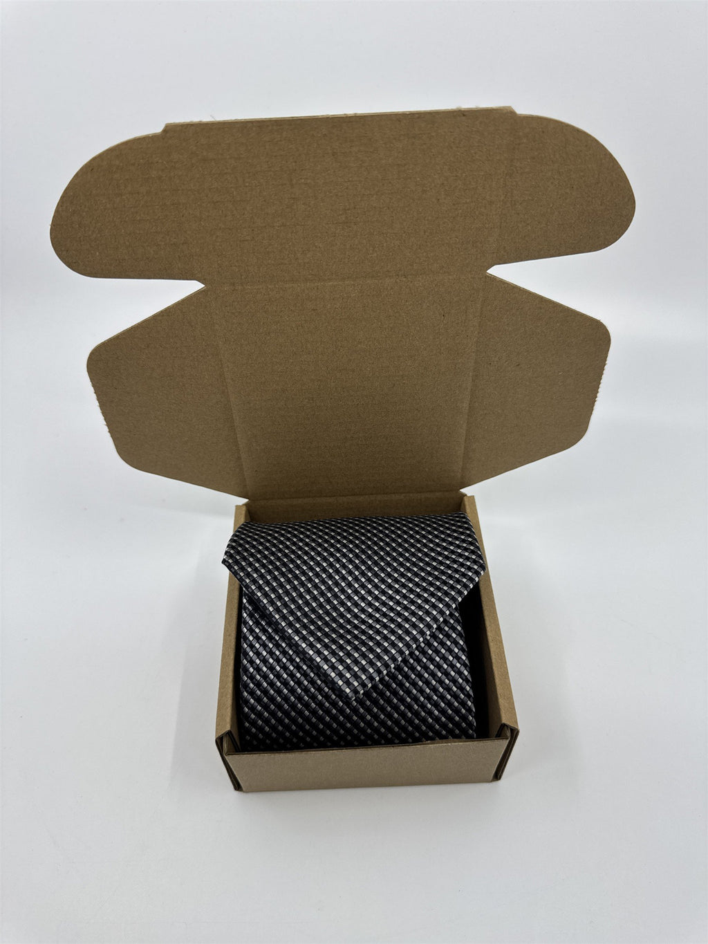 Black And White Checkered Pattern Geoffrey Beene Silk Men's Neck Tie