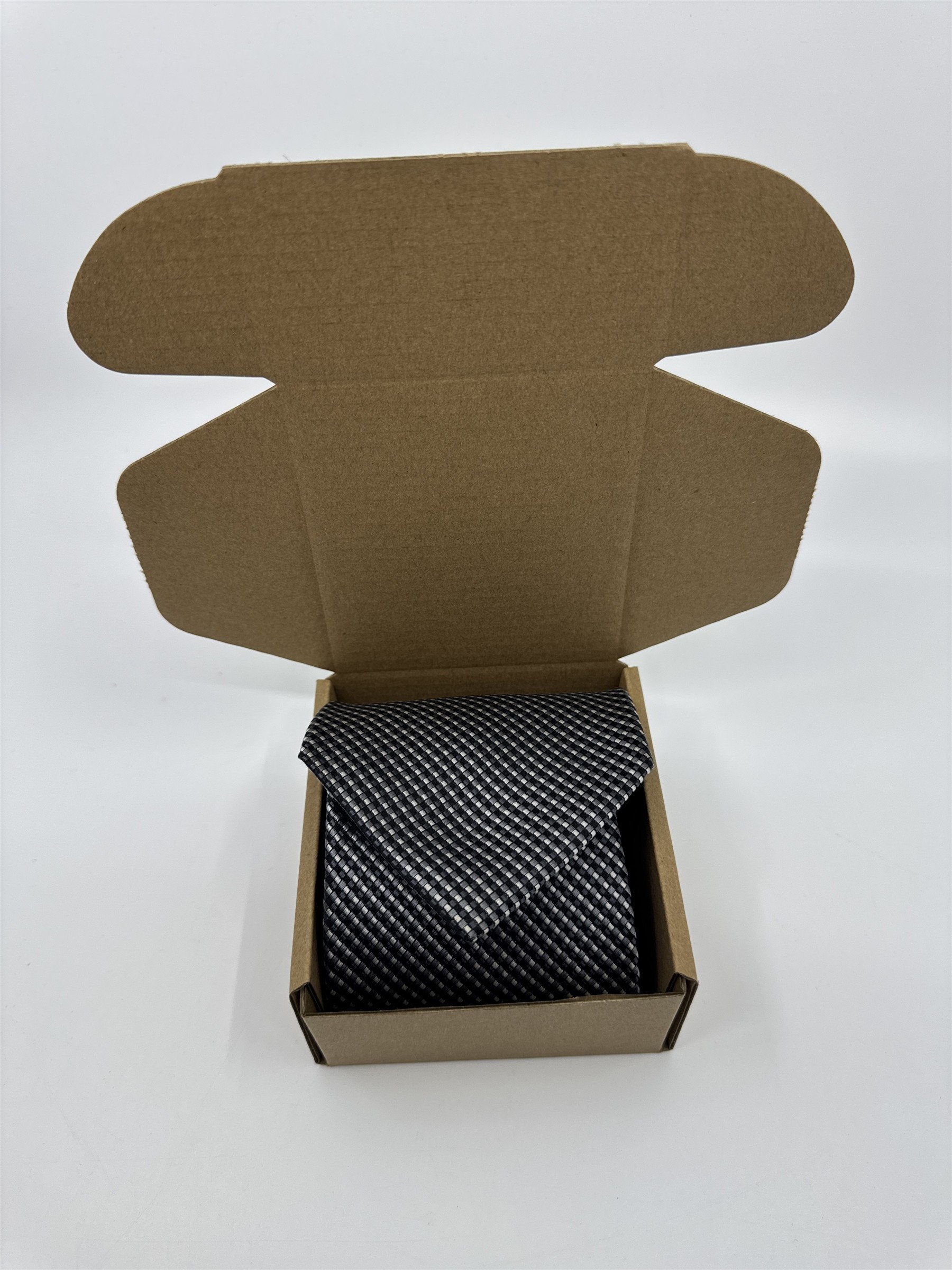 Black And White Checkered Pattern Geoffrey Beene Silk Men's Neck Tie