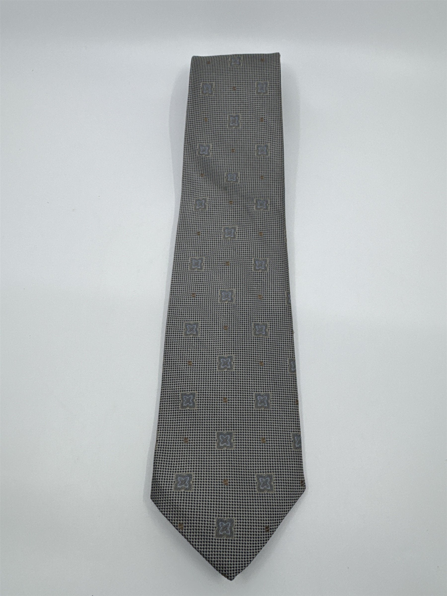 Gray/Beige Joseph Abboud 100 Percent Silk Men's Neck Tie Made In Italy