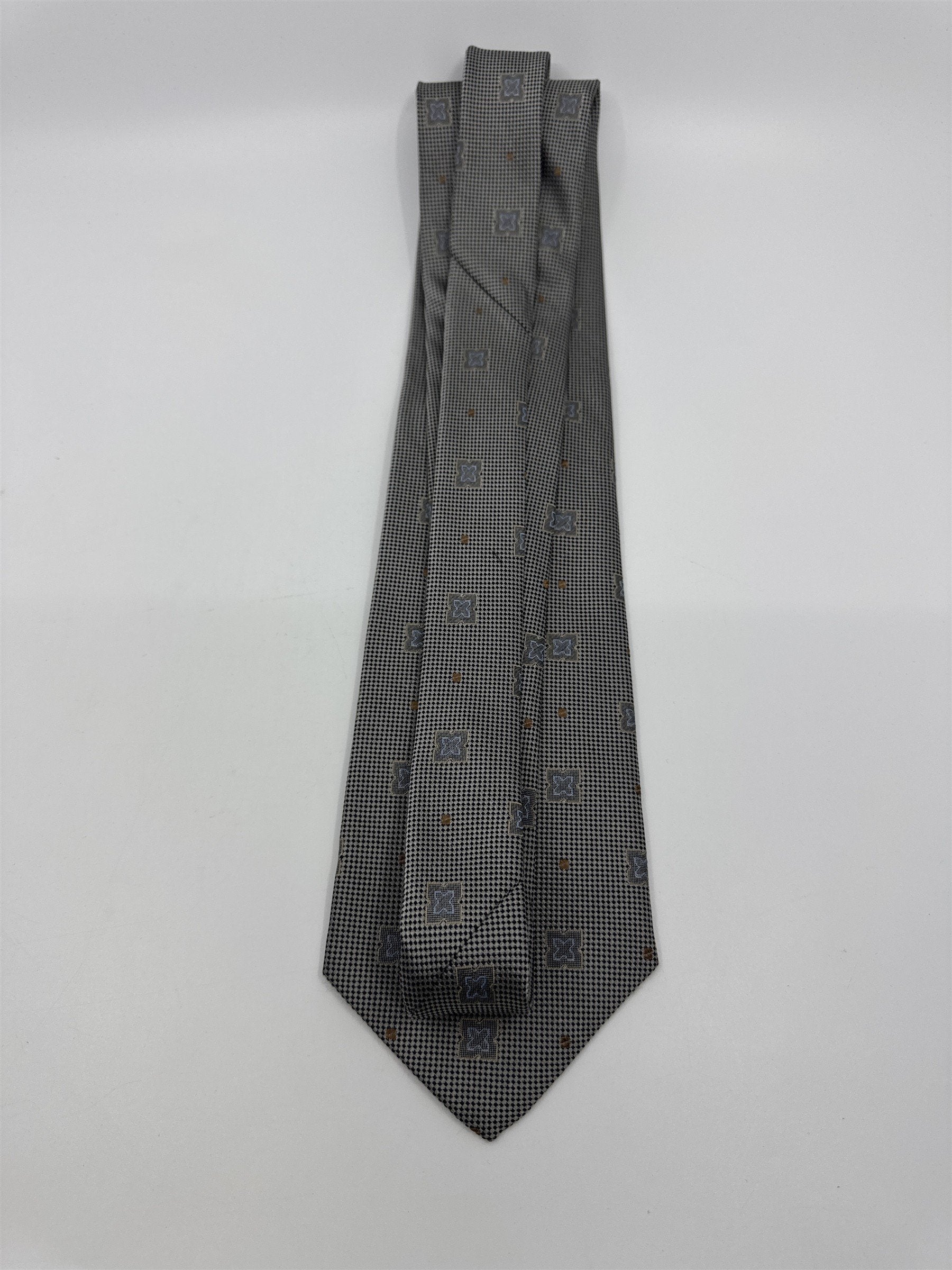 Gray/Beige Joseph Abboud 100 Percent Silk Men's Neck Tie Made In Italy