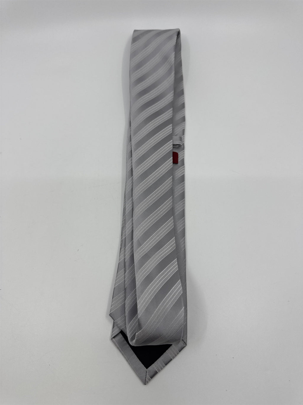 Silver/Gray Striped 100 Percent Polyester Alfani Men's Neck Tie