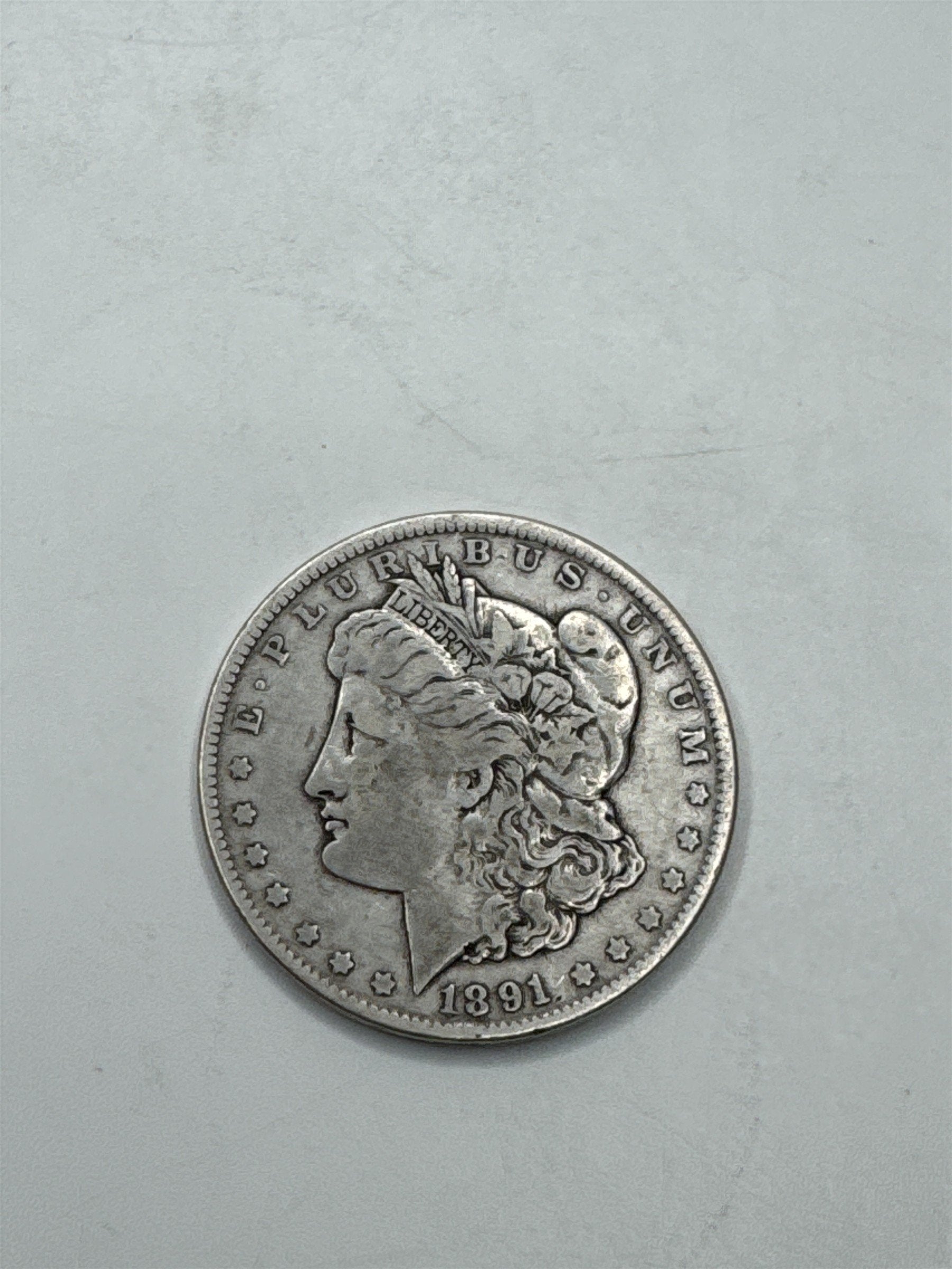 1891 Morgan Silver Dollar $1 US Coin BETTER DATE 90% Collectible Vintage