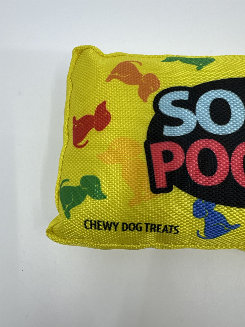 Sour Pooch Candy Box Dog Toy Yellow Candy Box Dog Toy