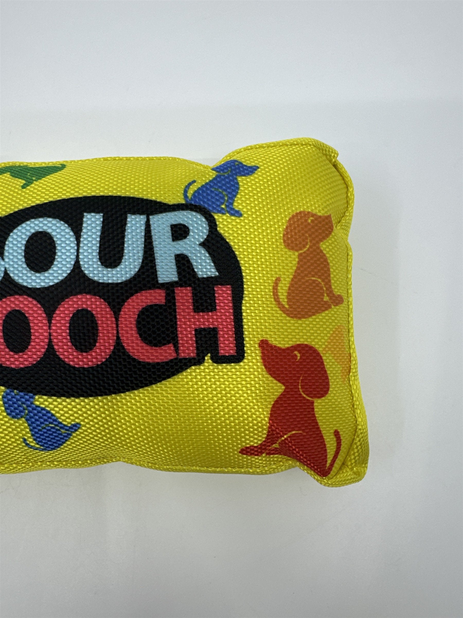 Sour Pooch Candy Box Dog Toy Yellow Candy Box Dog Toy