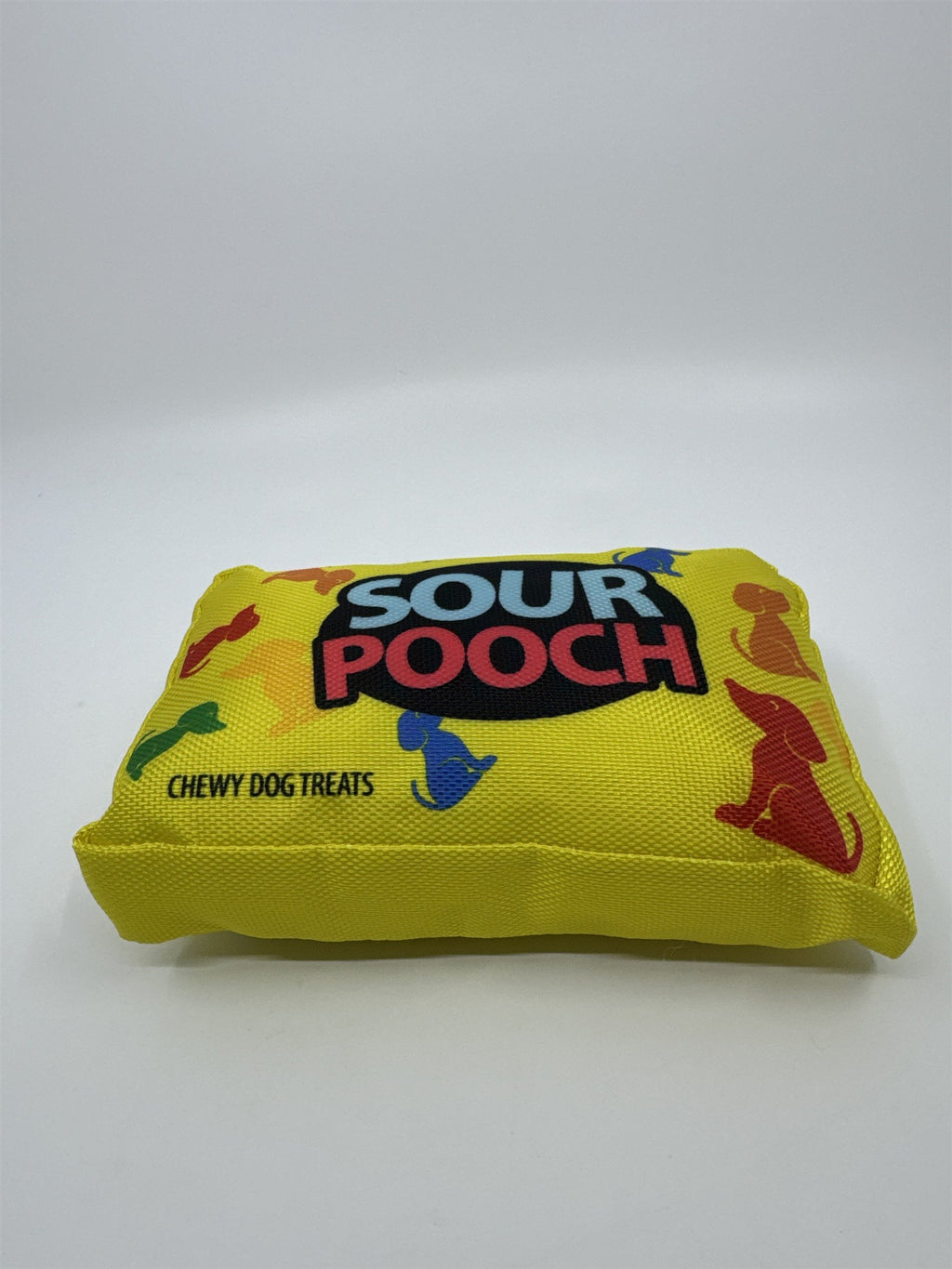 Sour Pooch Candy Box Dog Toy Yellow Candy Box Dog Toy