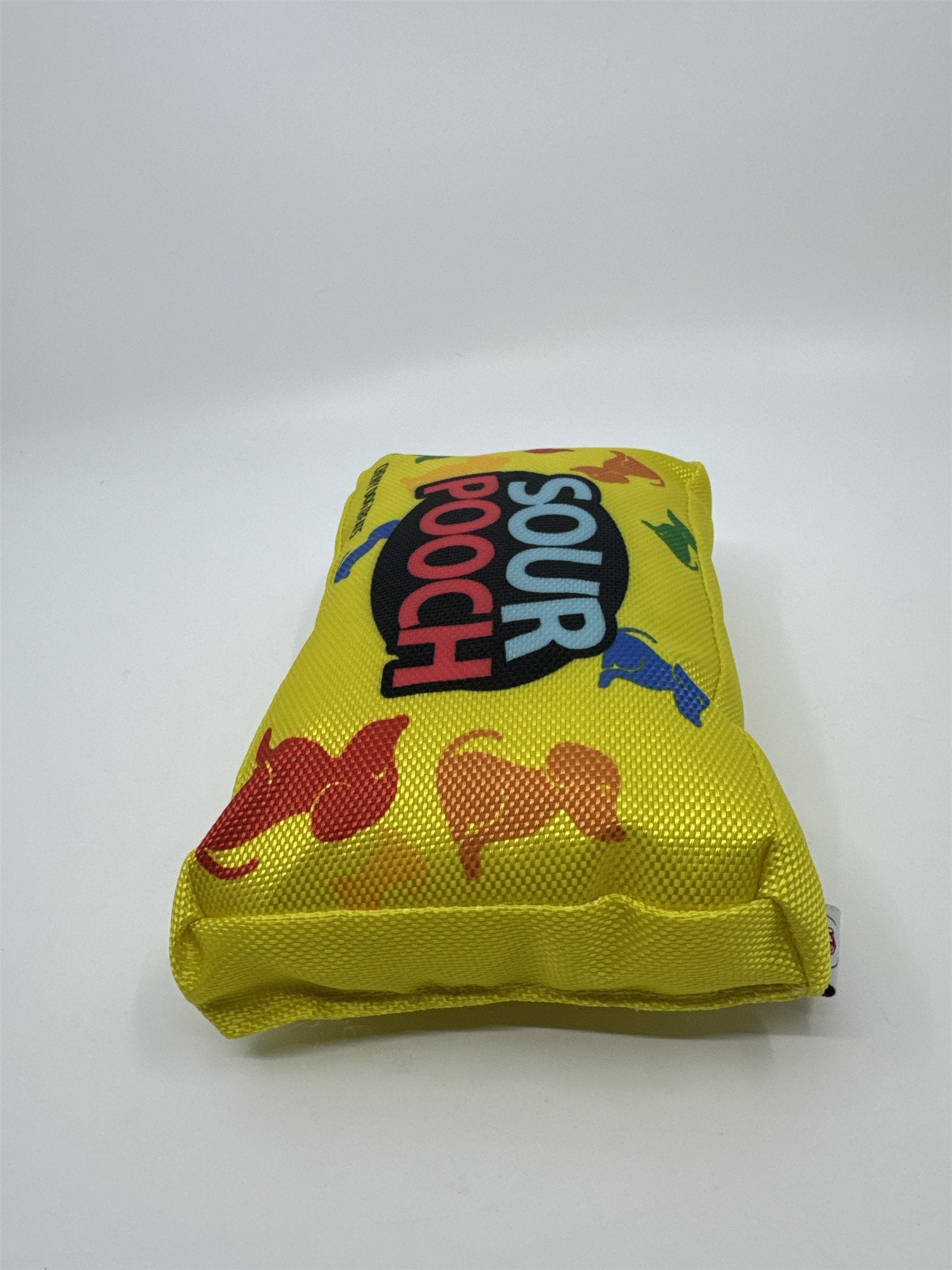 Sour Pooch Candy Box Dog Toy Yellow Candy Box Dog Toy
