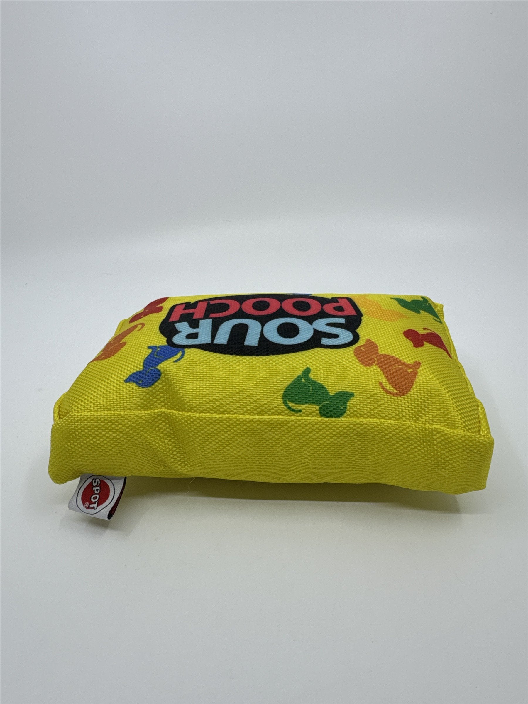 Sour Pooch Candy Box Dog Toy Yellow Candy Box Dog Toy