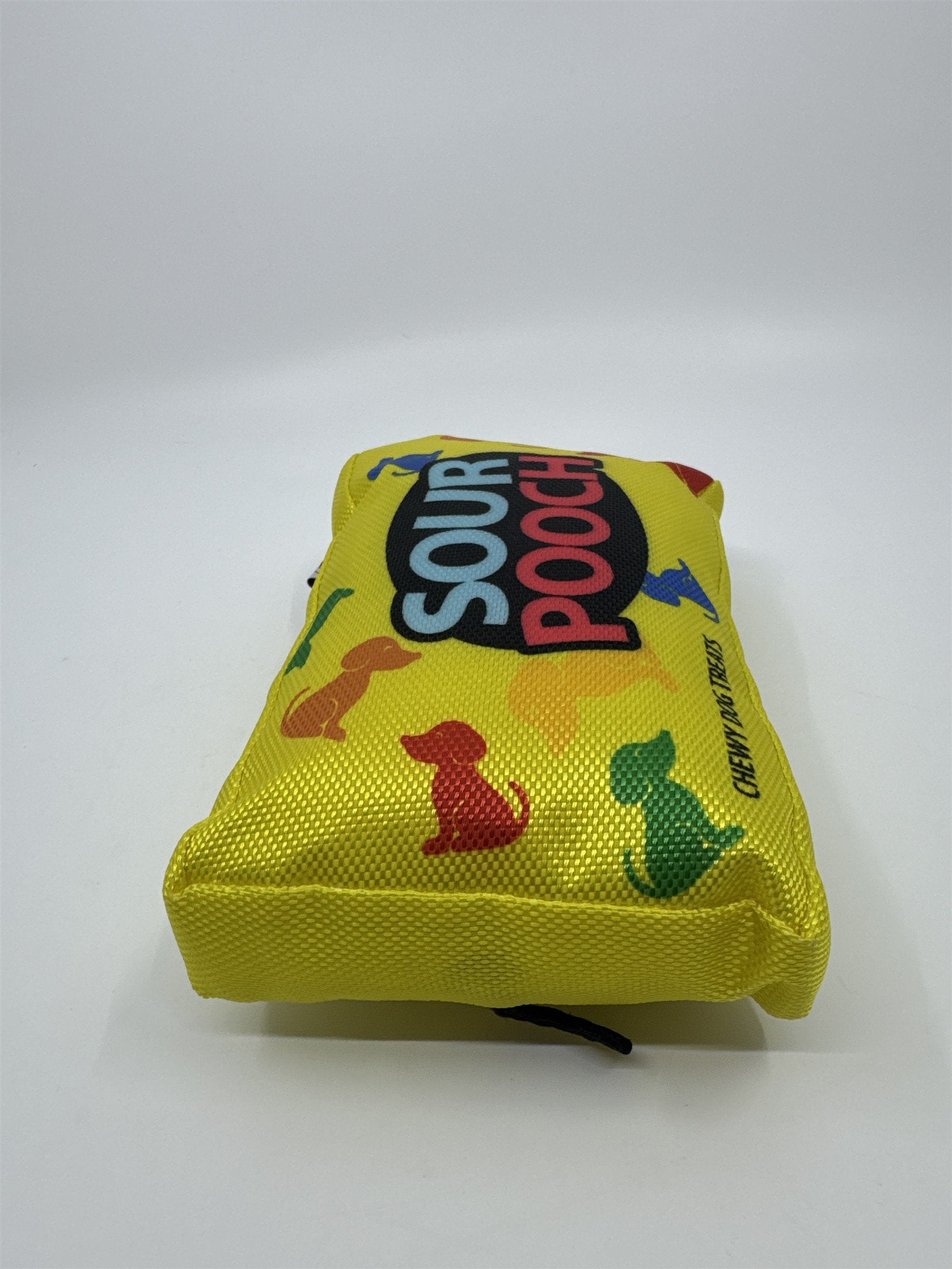 Sour Pooch Candy Box Dog Toy Yellow Candy Box Dog Toy