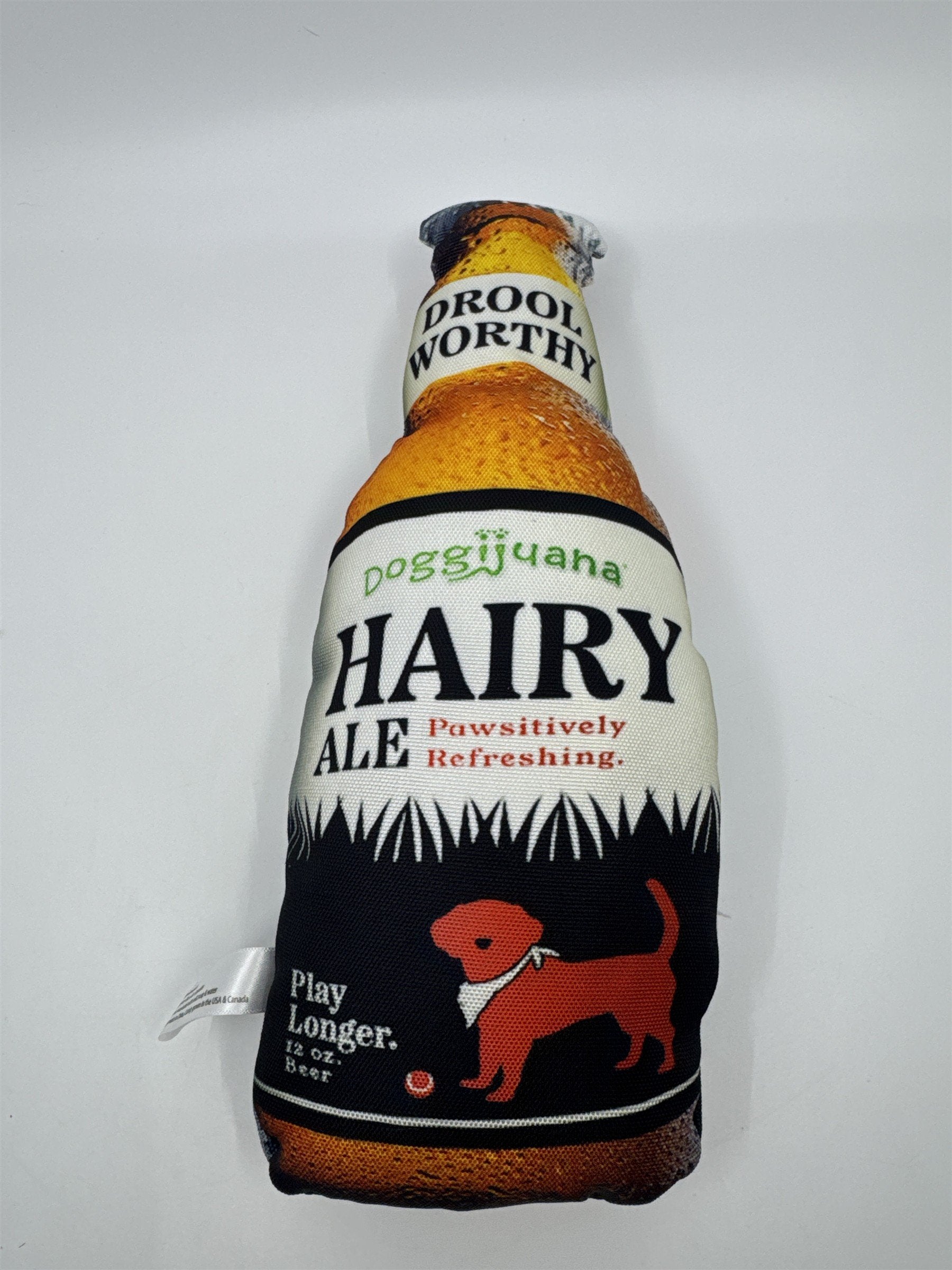 Doggijuana Hairy Ale Pawsitivey Refreshing Squeaker Beer Dog Toy
