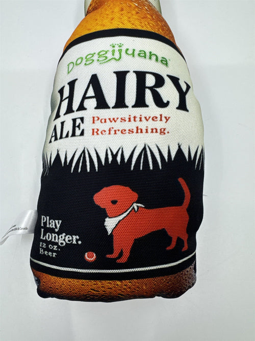Doggijuana Hairy Ale Pawsitivey Refreshing Squeaker Beer Dog Toy