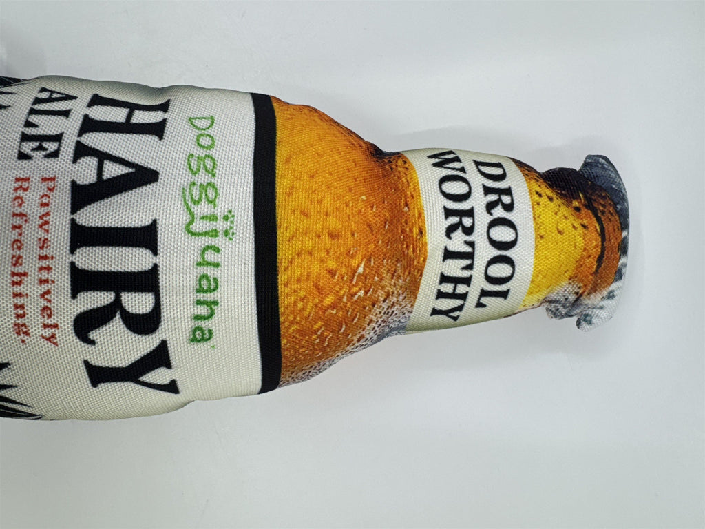 Doggijuana Hairy Ale Pawsitivey Refreshing Squeaker Beer Dog Toy