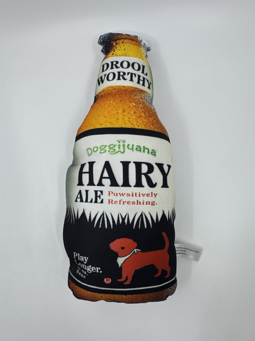 Doggijuana Hairy Ale Pawsitivey Refreshing Squeaker Beer Dog Toy