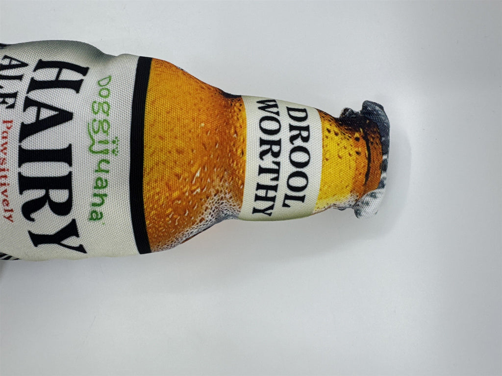 Doggijuana Hairy Ale Pawsitivey Refreshing Squeaker Beer Dog Toy