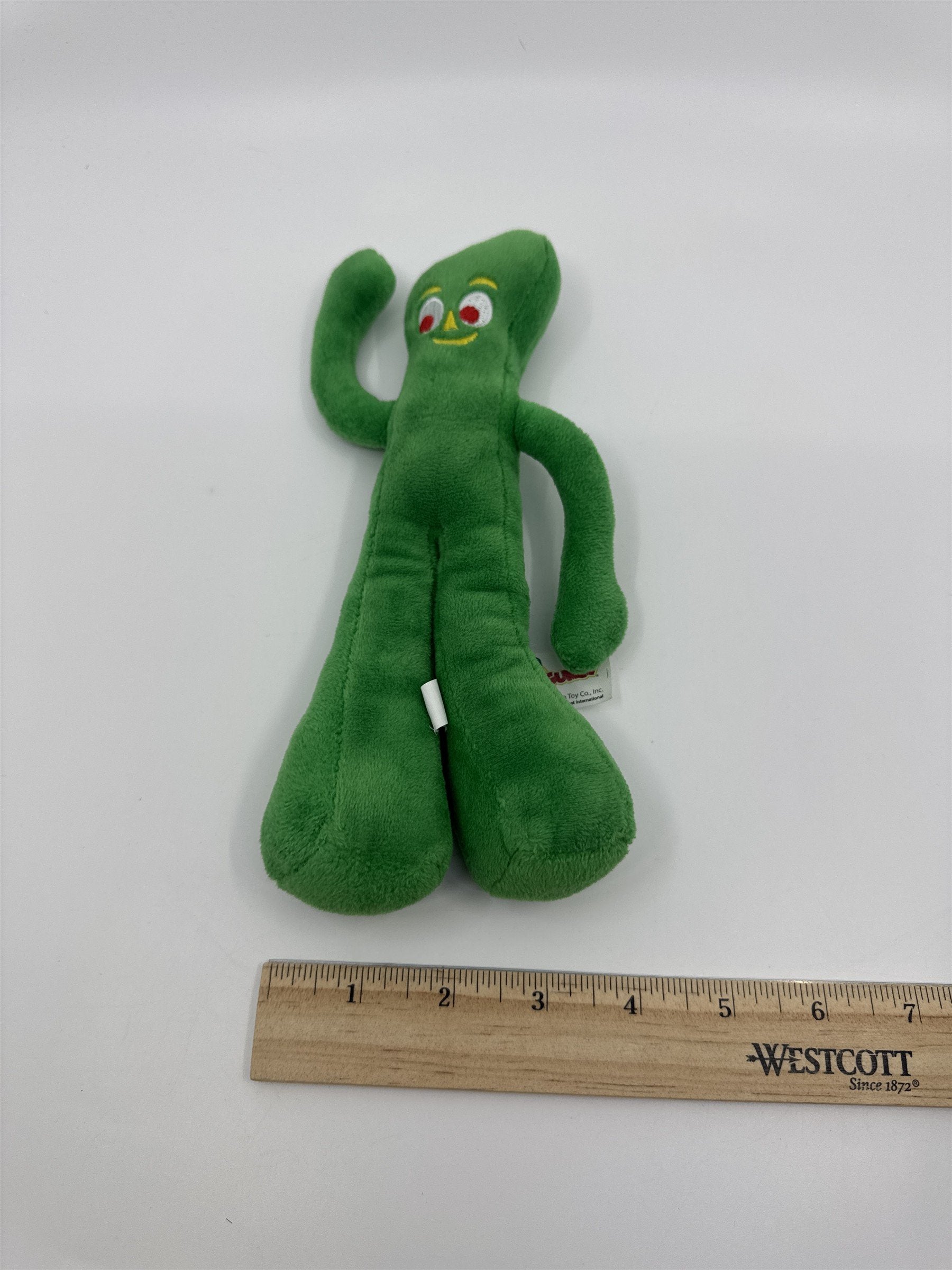Gumby Squeaker Dog Toy By Prema Toy Co. Green Cartoon Dog toy