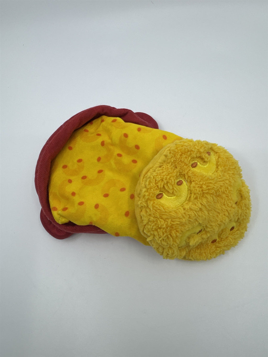 Macaroni And Cheese Bark Squeaker Dog Toy
