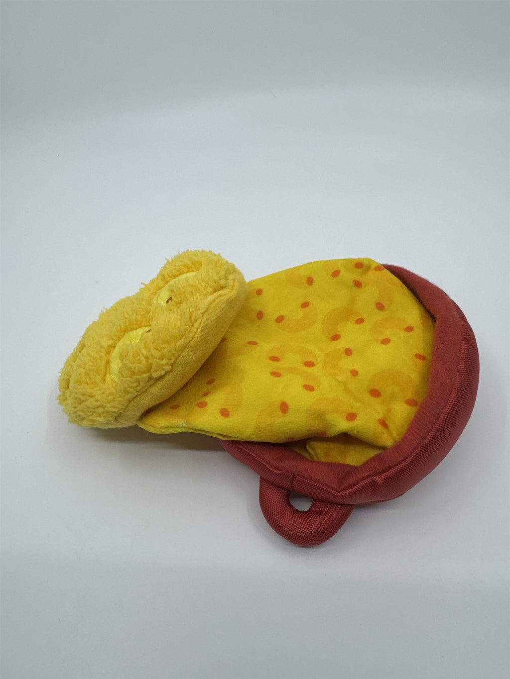 Macaroni And Cheese Bark Squeaker Dog Toy