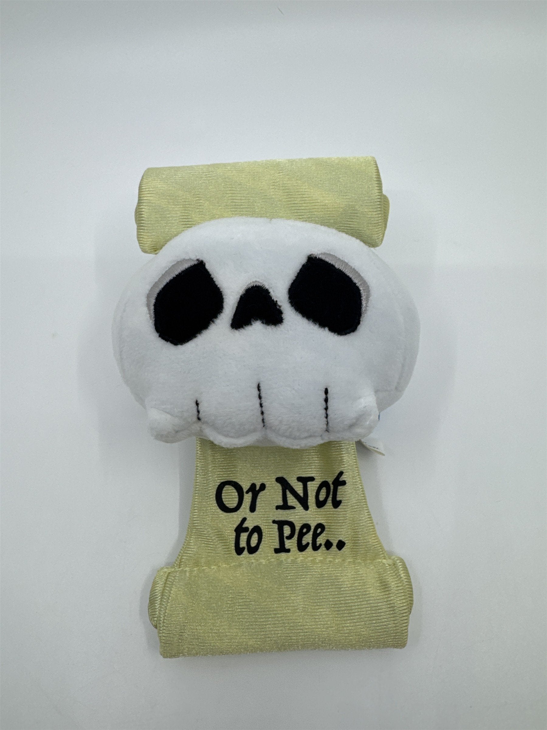 To Pee Or Not To Pee Skull and Scroll Bark Dog Toy
