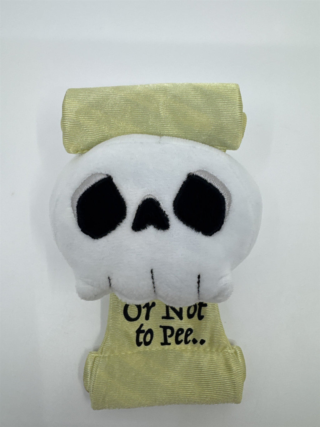To Pee Or Not To Pee Skull and Scroll Bark Dog Toy