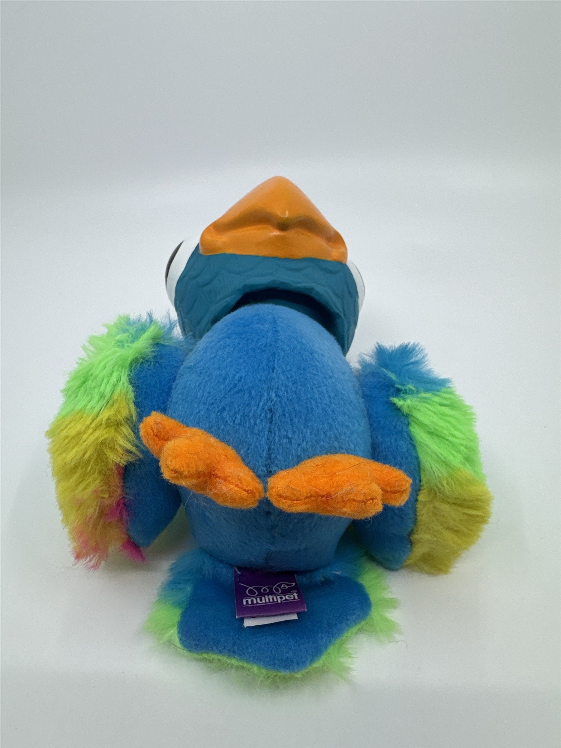 Blue, Green And Yellow Bird/Parrot Squeaker Dog Toy By MultiPet