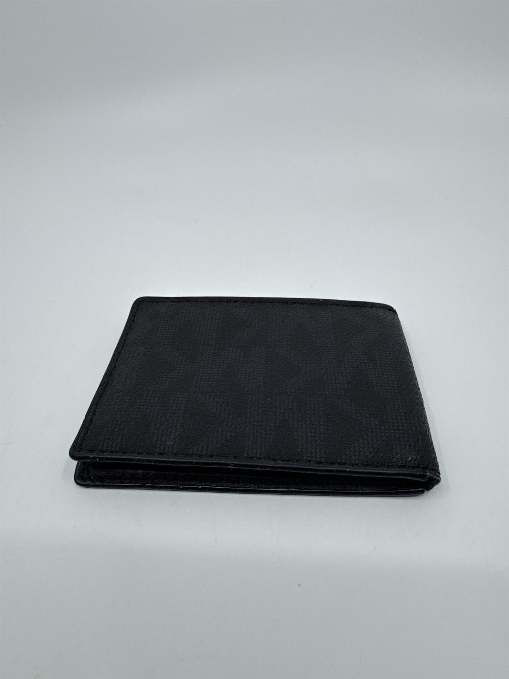 Michael Kors Black Leather MK Pattern Card Wallet