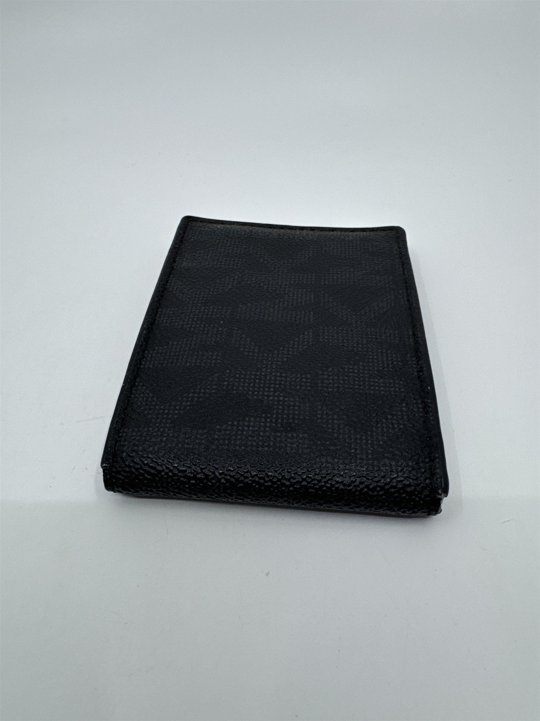 Michael Kors Black Leather MK Pattern Card Wallet