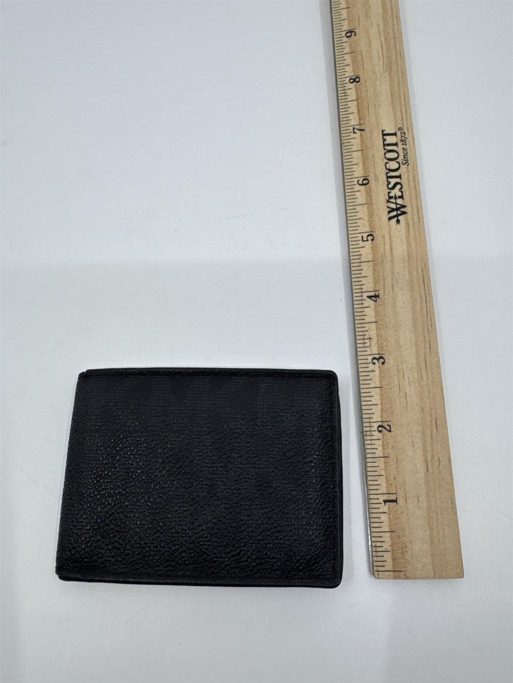 Michael Kors Black Leather MK Pattern Card Wallet