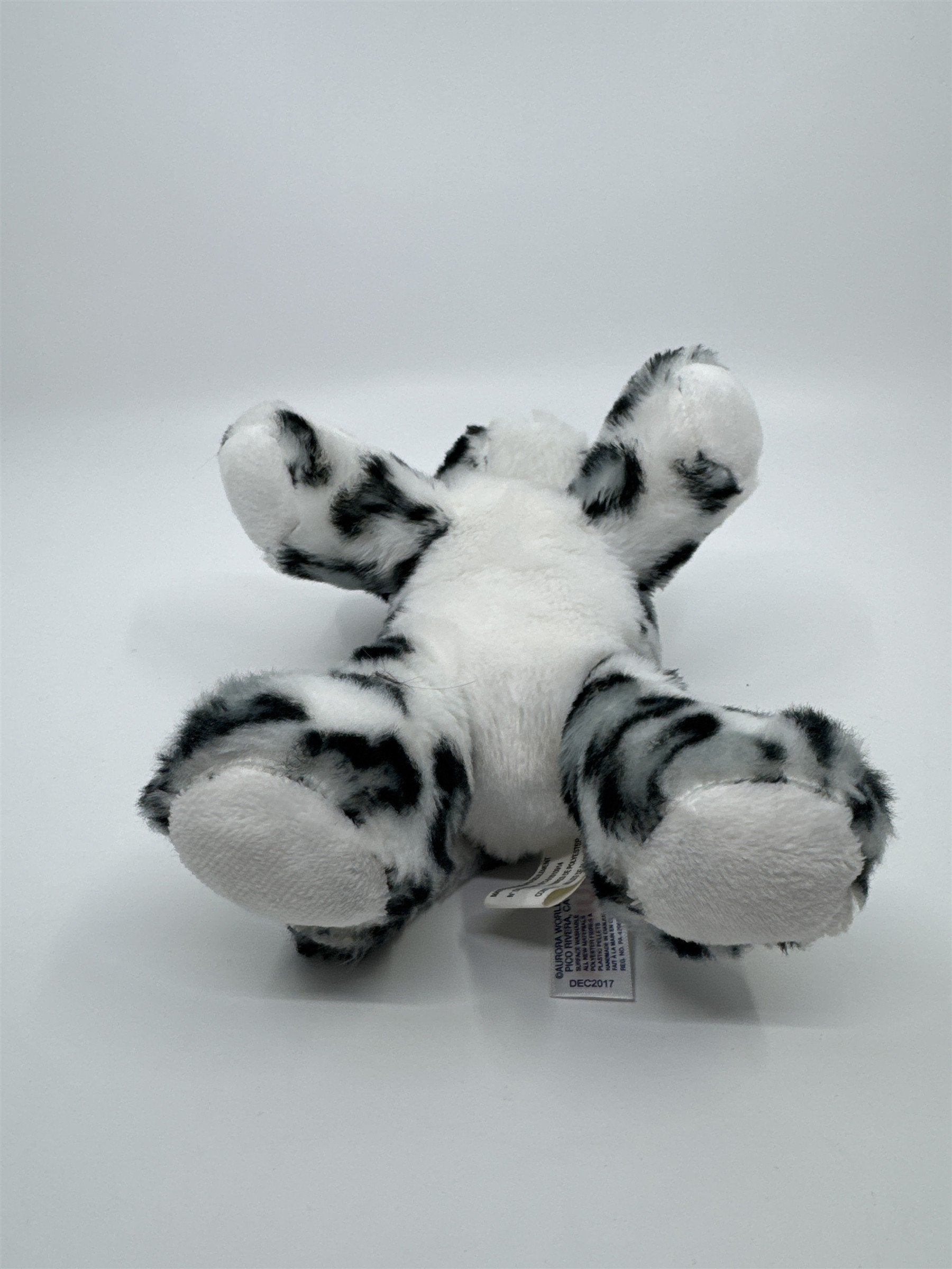 Stuffed Animal Leopard White And Grey Plush Leopard Aurora Brand