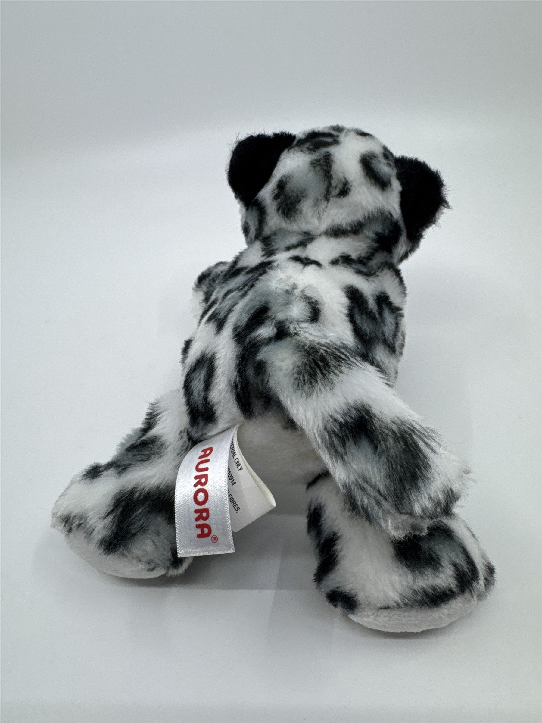 Stuffed Animal Leopard White And Grey Plush Leopard Aurora Brand