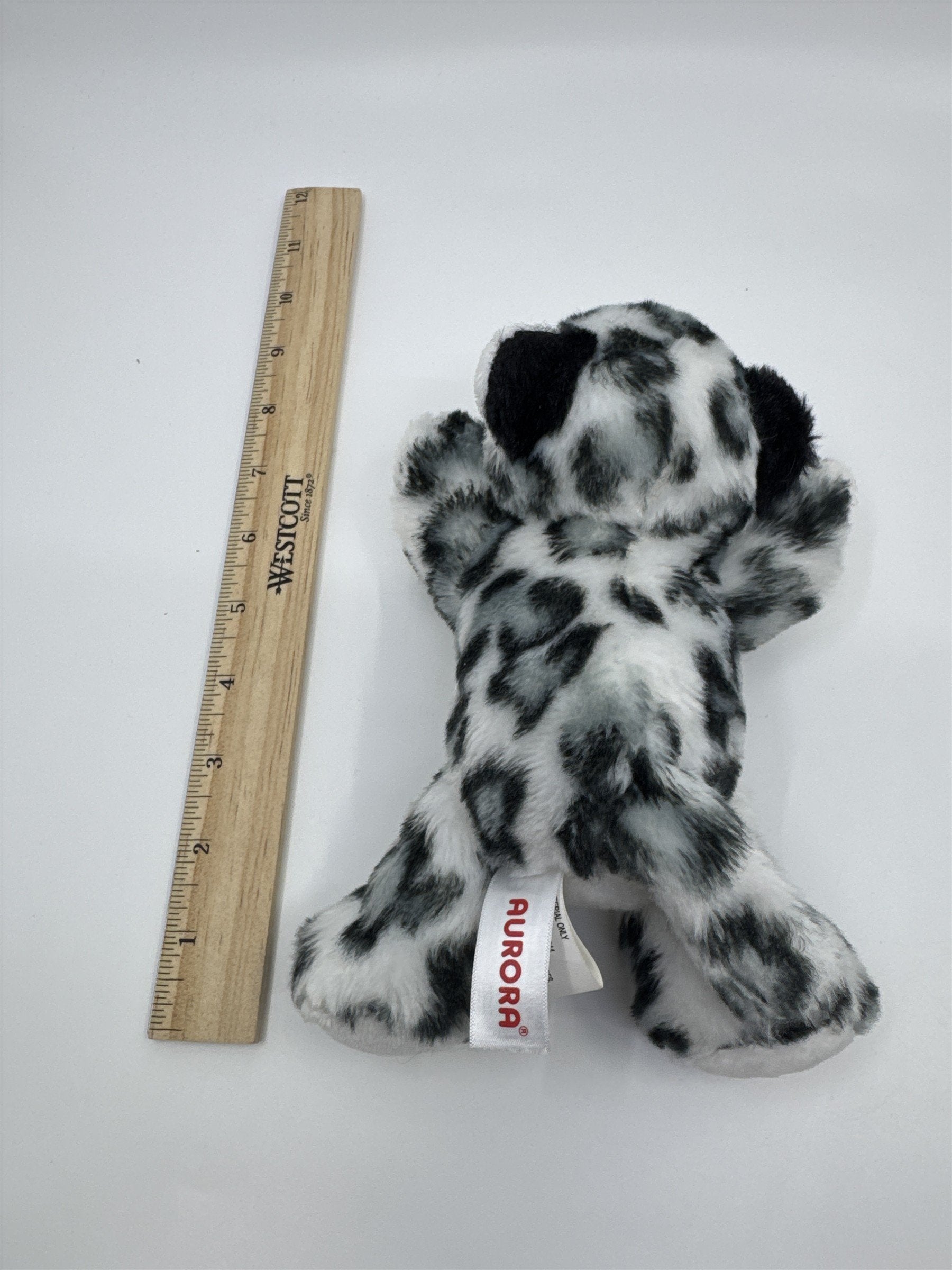 Stuffed Animal Leopard White And Grey Plush Leopard Aurora Brand