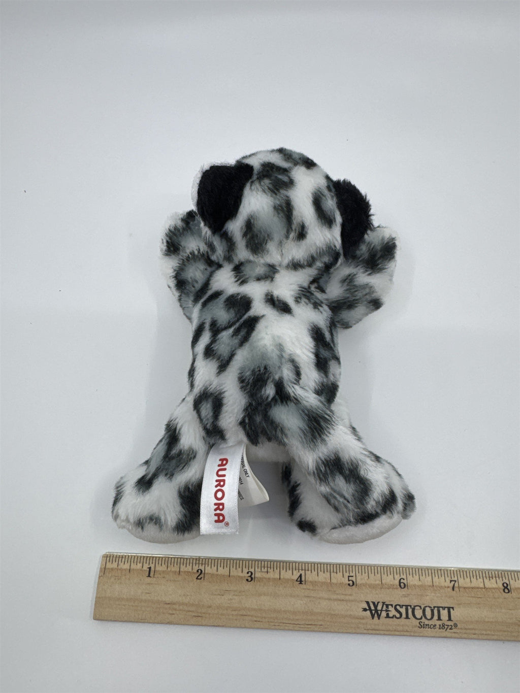 Stuffed Animal Leopard White And Grey Plush Leopard Aurora Brand