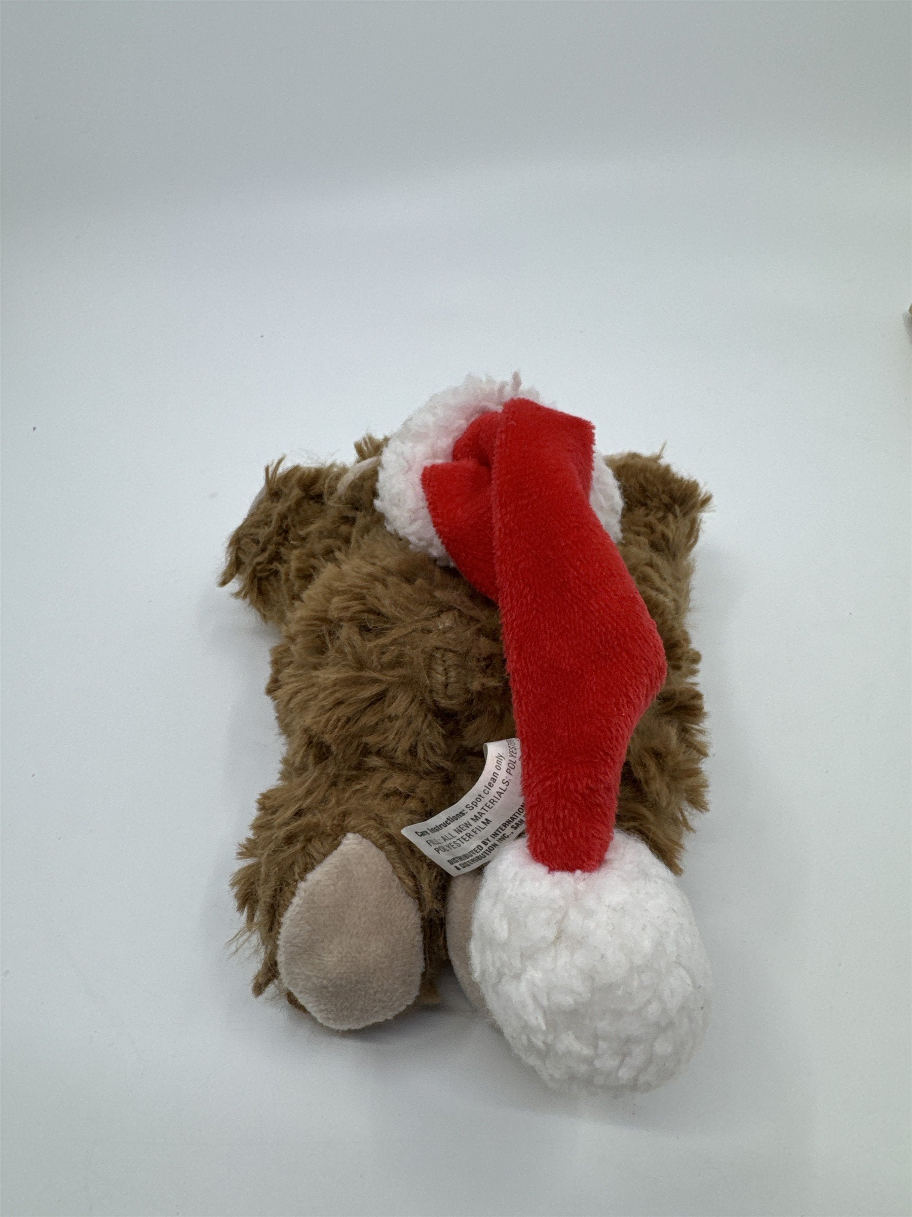 2022 Bear/Dog Stuffed Small Polyester Dog Toy With Christmas/Santa Hat