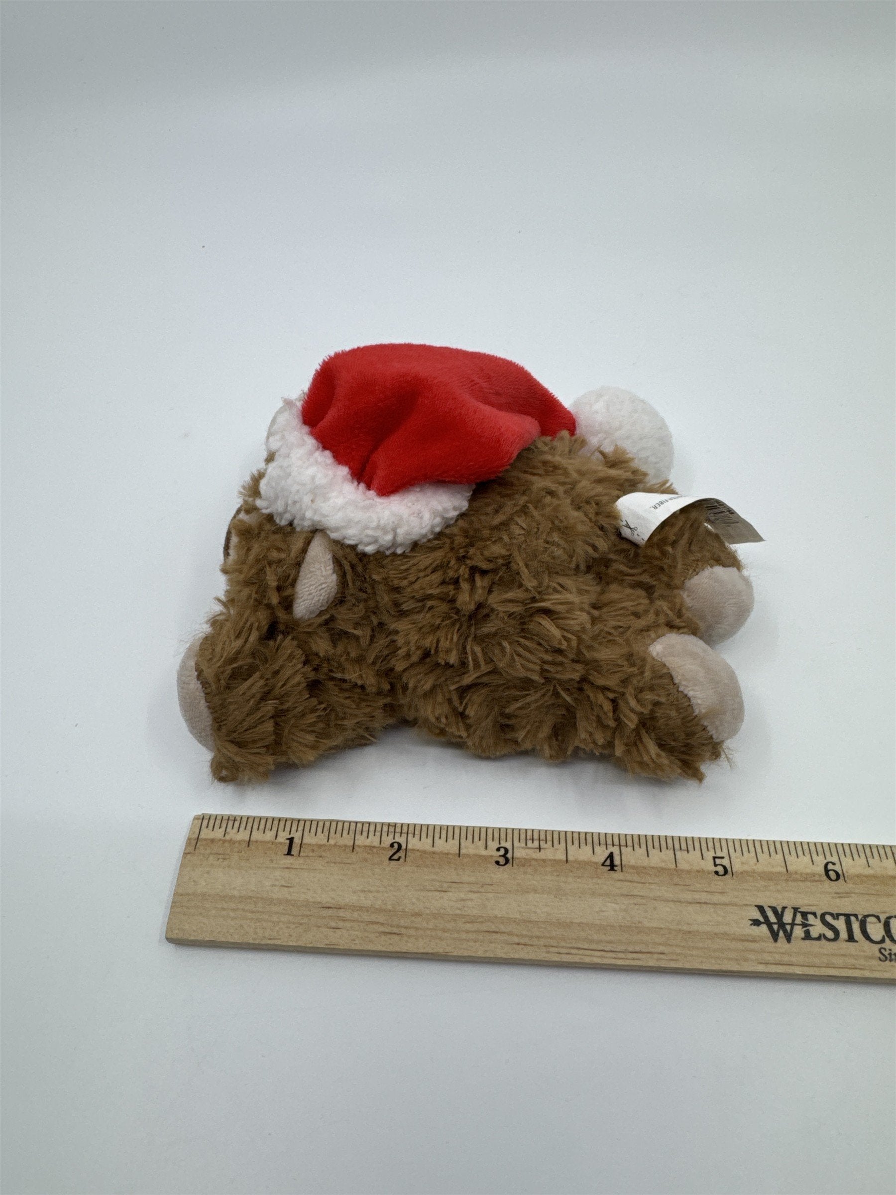 2022 Bear/Dog Stuffed Small Polyester Dog Toy With Christmas/Santa Hat