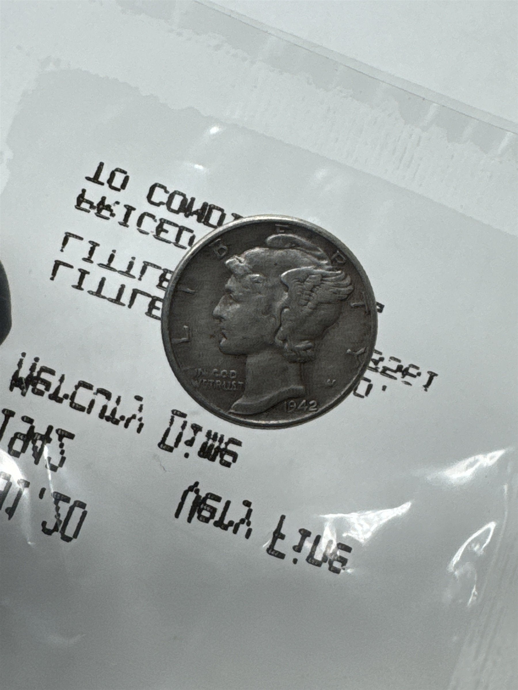 1942 Mercury Dime Littleton Coin Co US 90% Silver Coin VF Condition