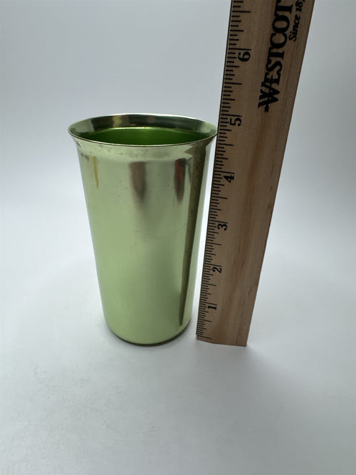 Green Toned Metal Drinking Offering Cup Shot Glass Alcohol Cup Tumbler