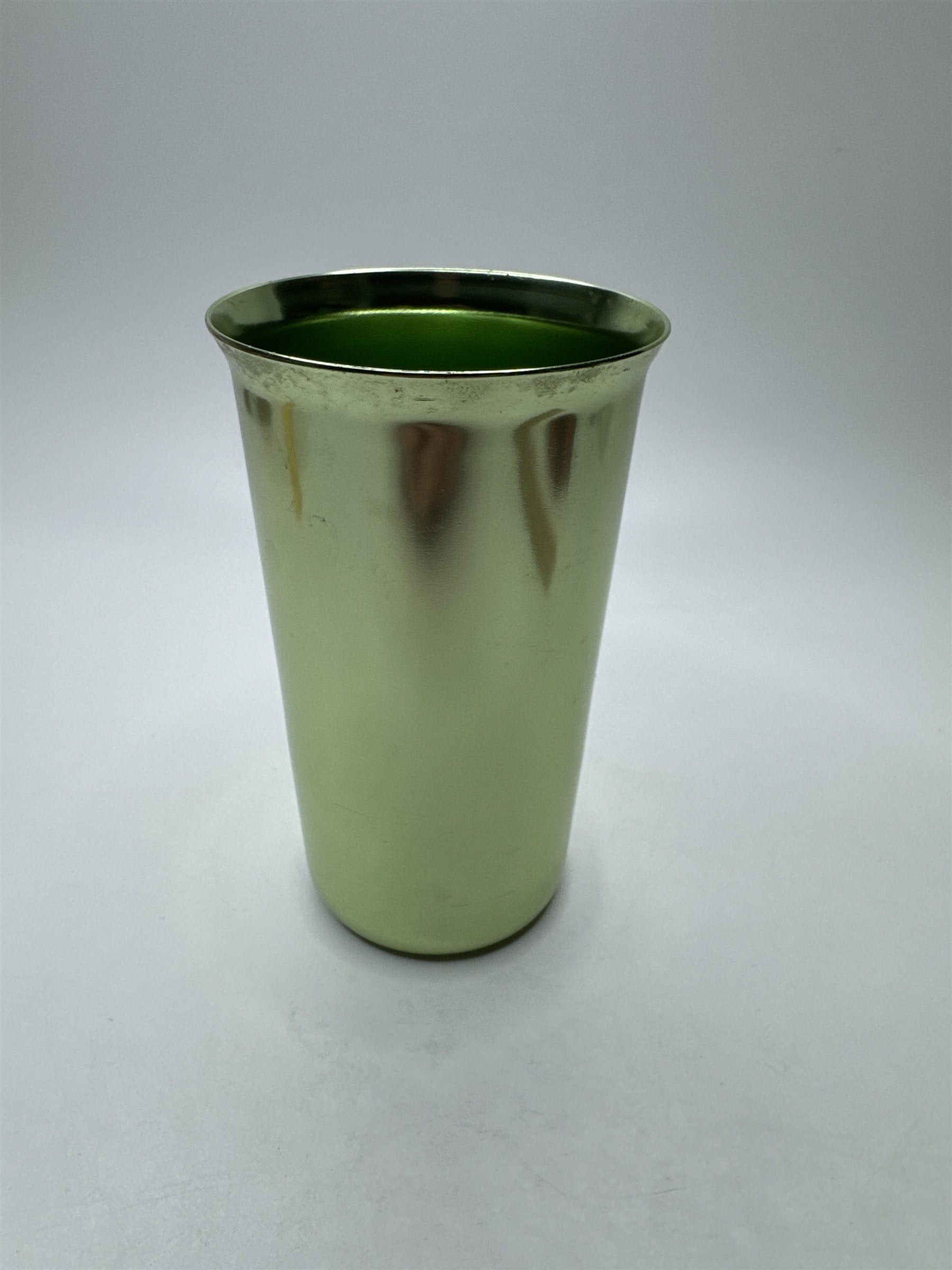 Green Toned Metal Drinking Offering Cup Shot Glass Alcohol Cup Tumbler