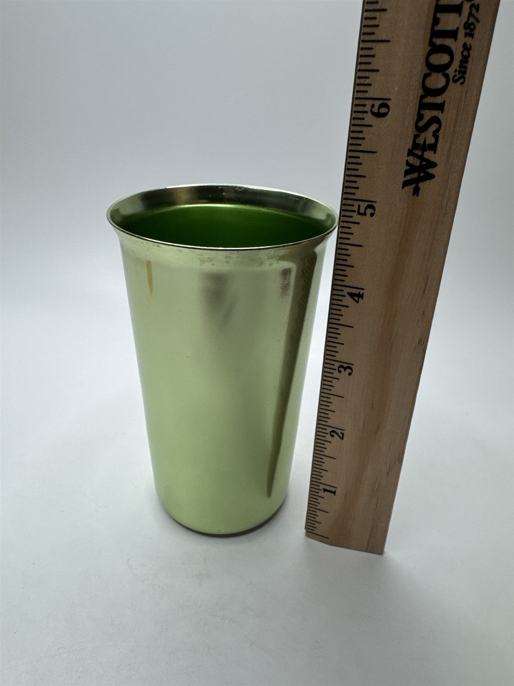 Green Toned Metal Drinking Offering Cup Shot Glass Alcohol Cup Tumbler