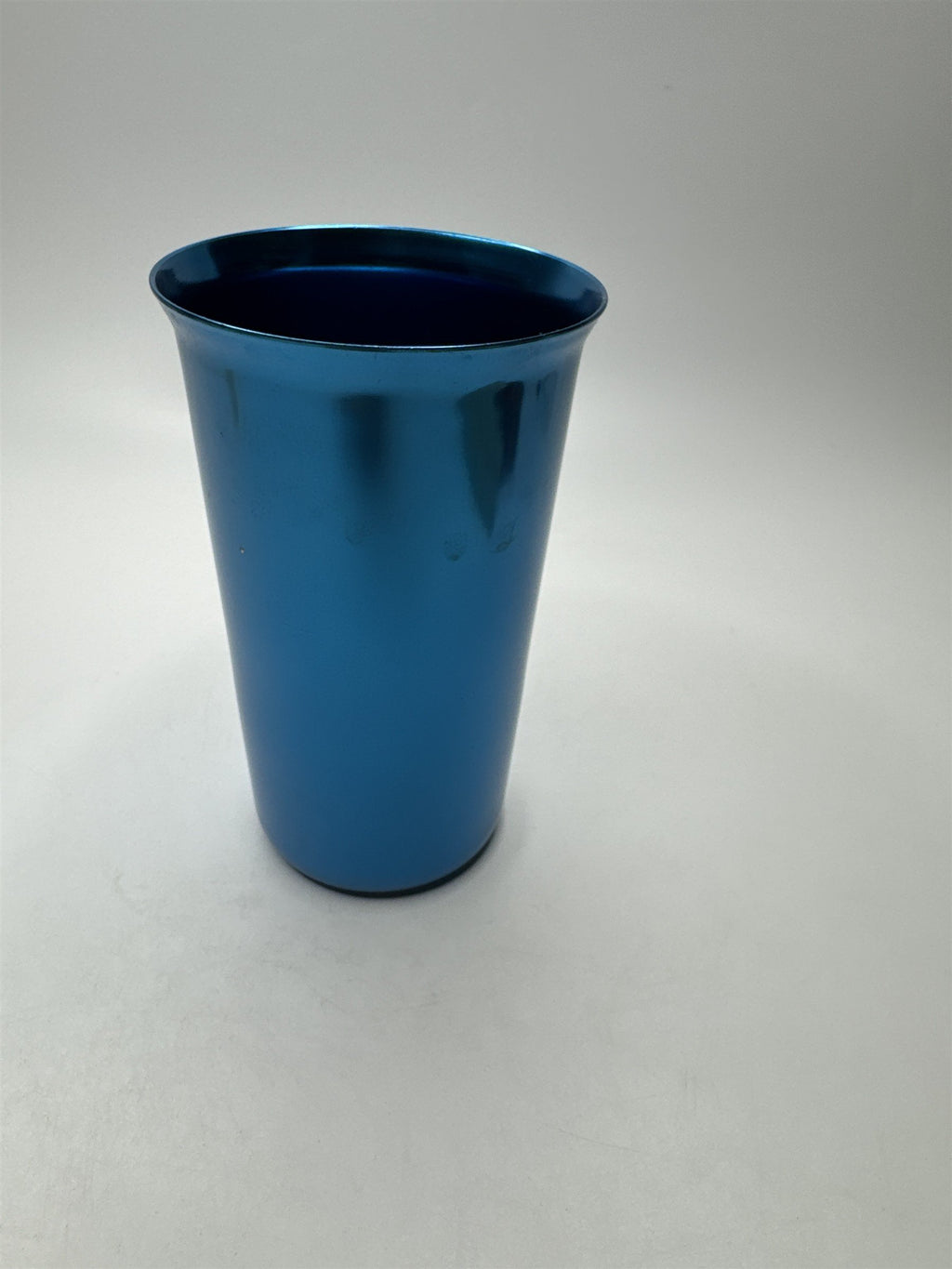 Blue Toned Metal Drinking Offering Cup Shot Glass Alcohol Cup Tumbler Prop