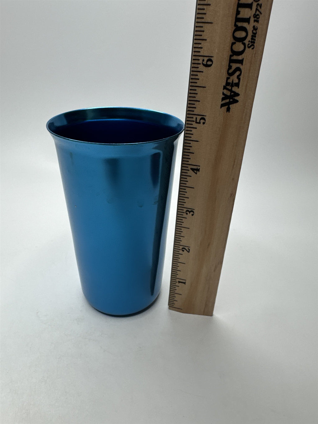 Blue Toned Metal Drinking Offering Cup Shot Glass Alcohol Cup Tumbler Prop