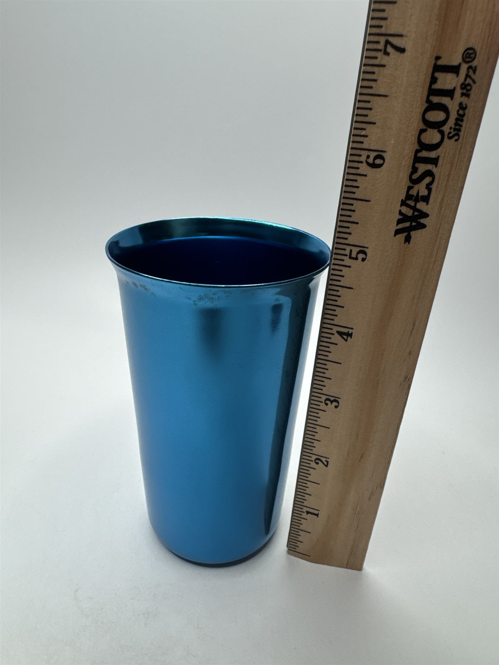 Blue Toned Metal Drinking Offering Cup Shot Glass Alcohol Cup Tumbler Prop