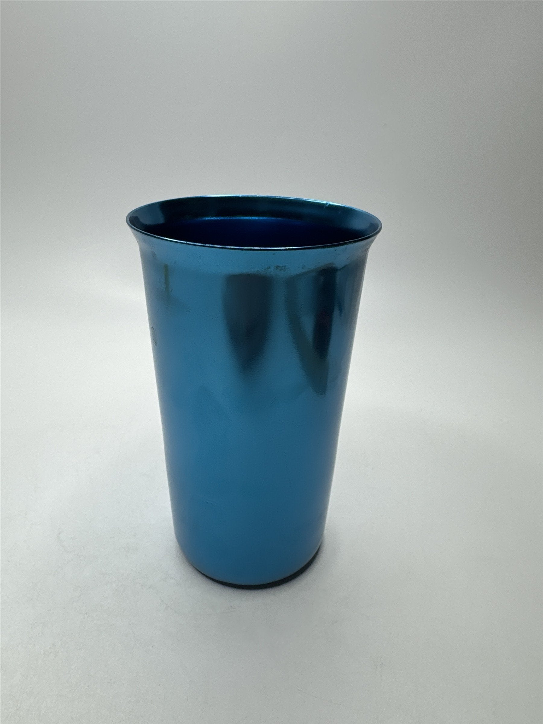 Blue Toned Metal Drinking Offering Cup Shot Glass Alcohol Cup Tumbler Prop