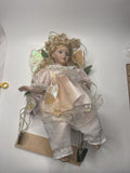 Vintage Cathay 1 of 5000 Swinging Angel Butterfly Wings Porcelain Doll