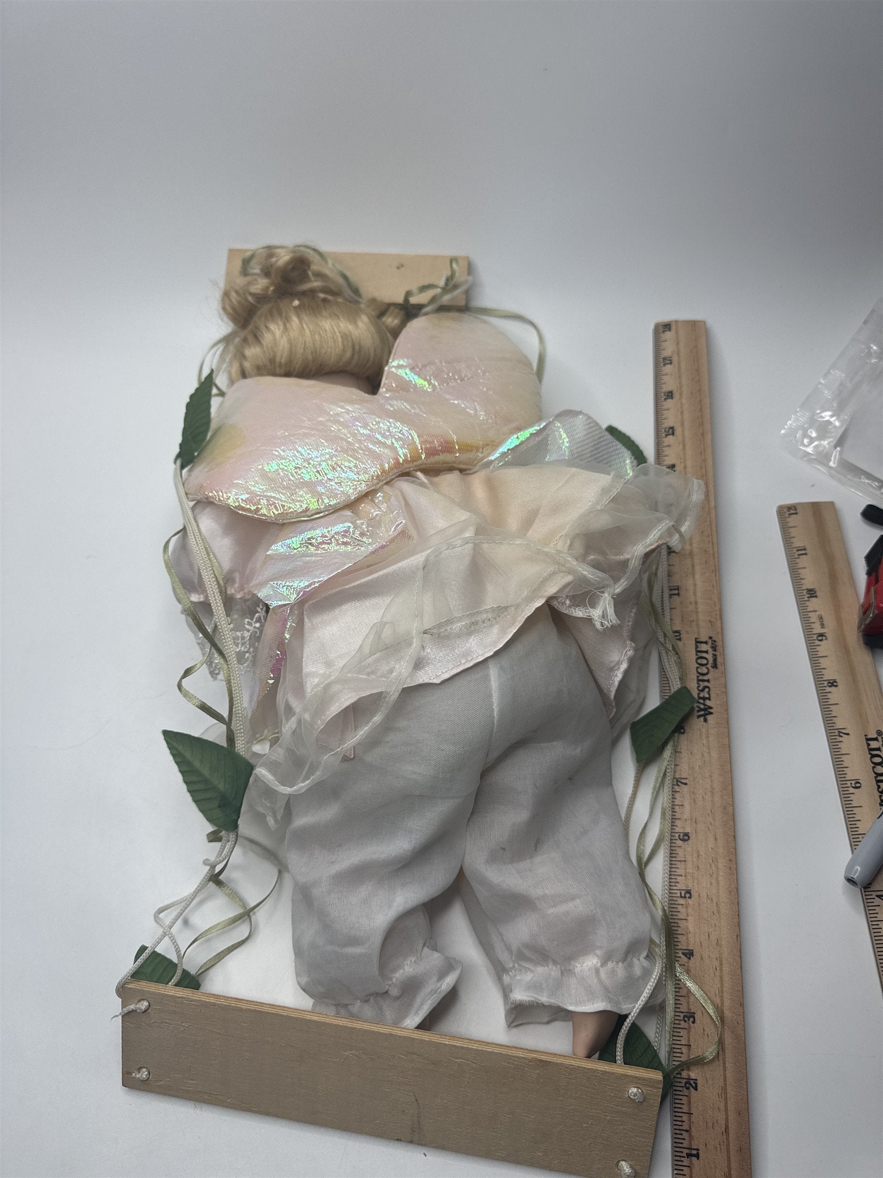 Vintage Cathay 1 of 5000 Swinging Angel Butterfly Wings Porcelain Doll