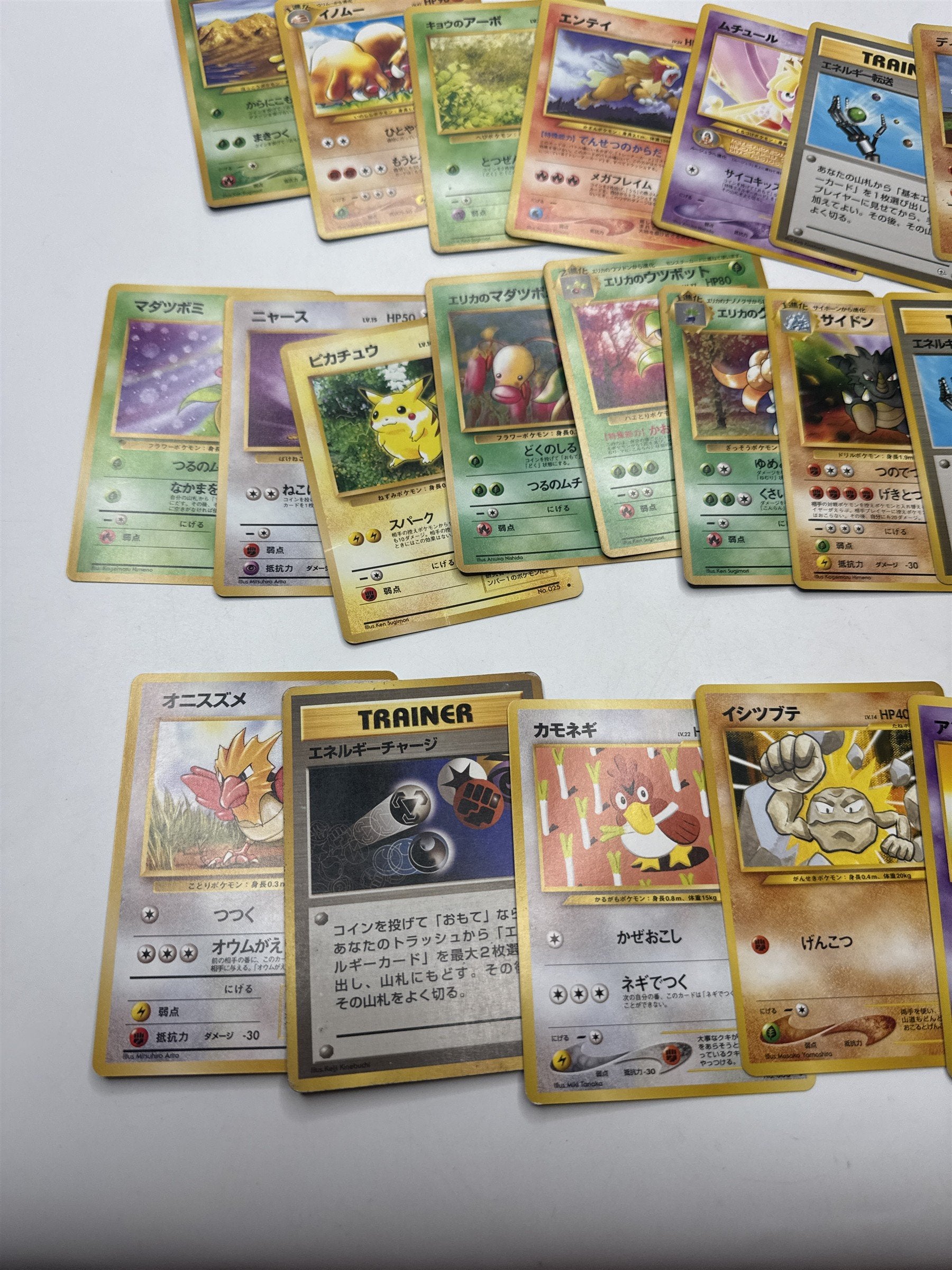 Lot of 38 Random Pocket Monsters Pokemon Playing Cards Vintage (As Pictured)
