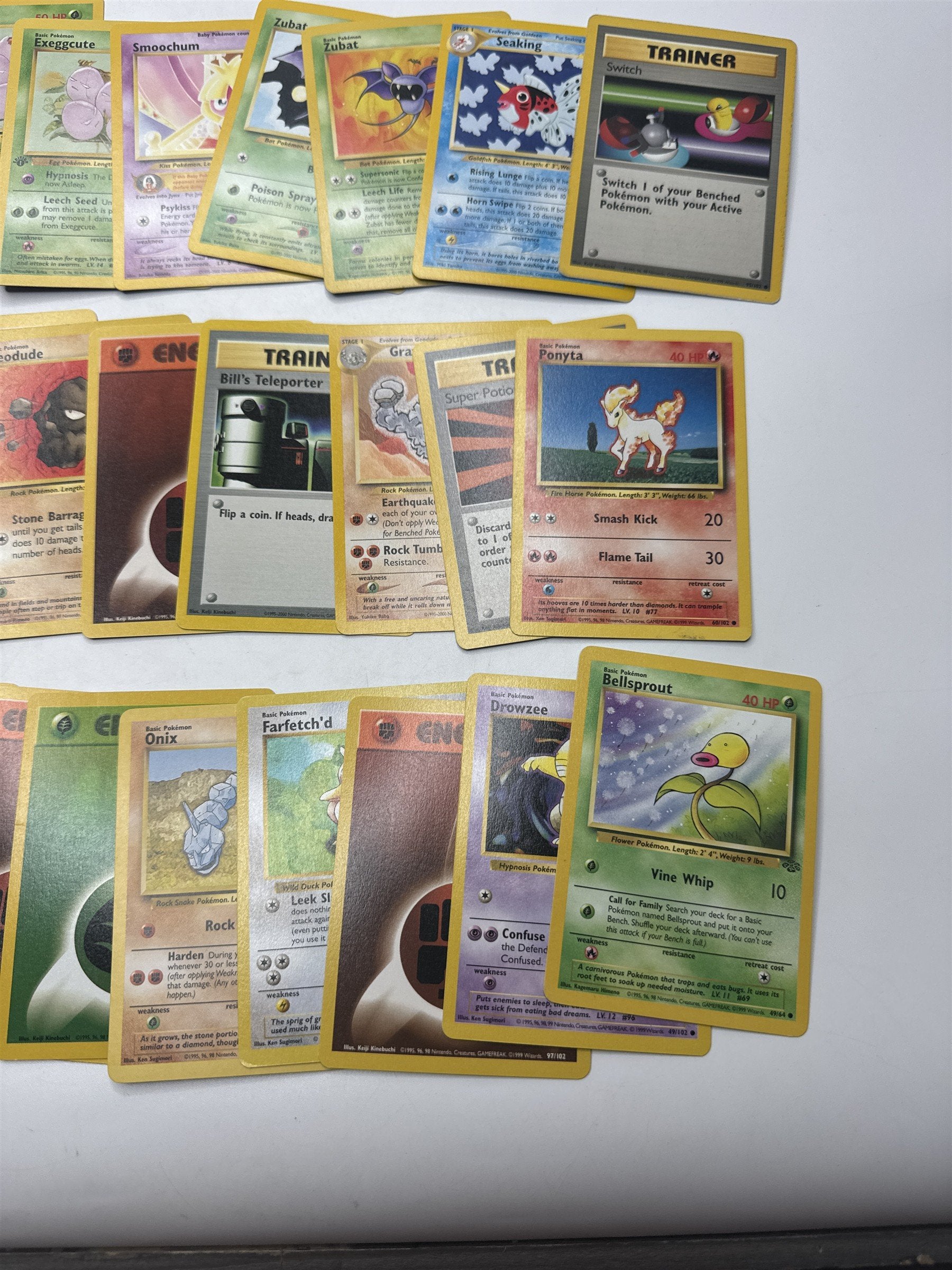 Lot of 40 Random Assorted Pokemon Playing Cards Vintage 1999(As Pictured)