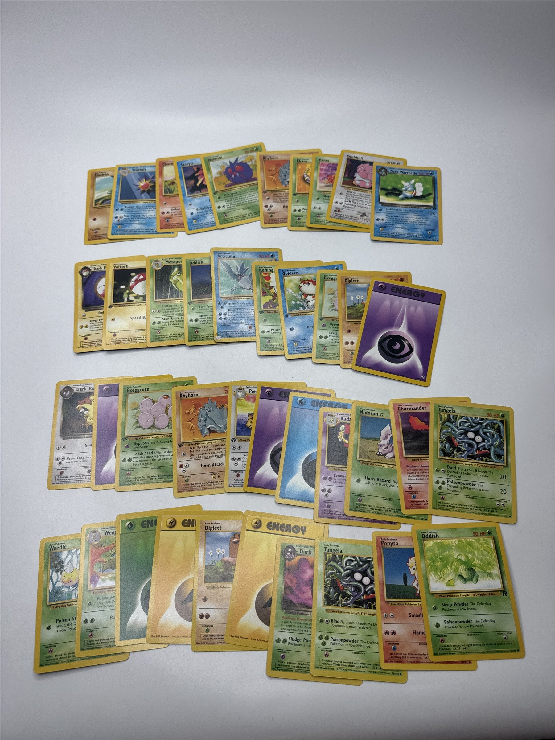 Lot of 40 Random Assorted Pokemon Playing Cards Vintage 1999(As Pictured)