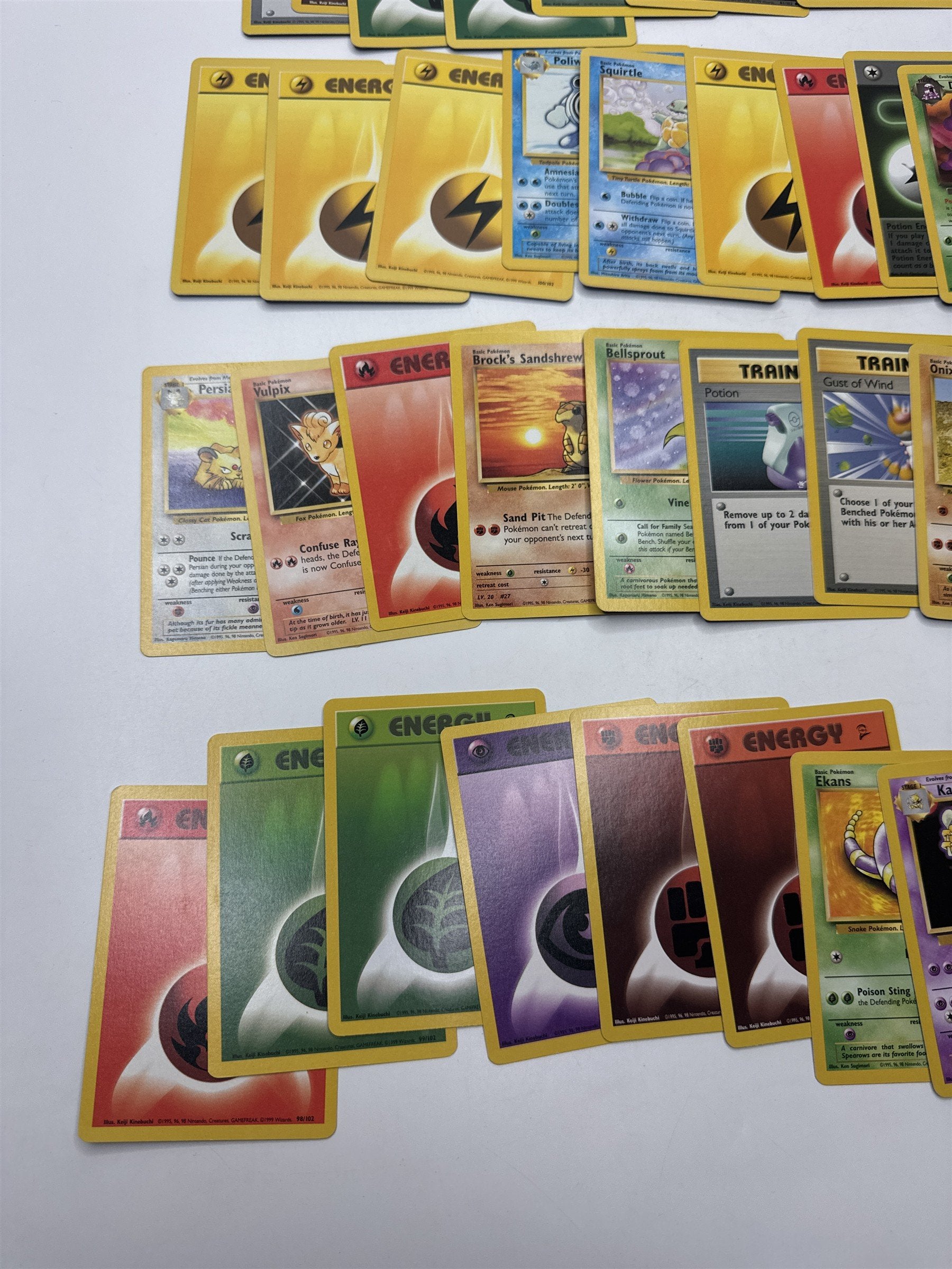 Lot of 40 Random Assorted Pokemon Playing Cards Vintage 1999(As Pictured)