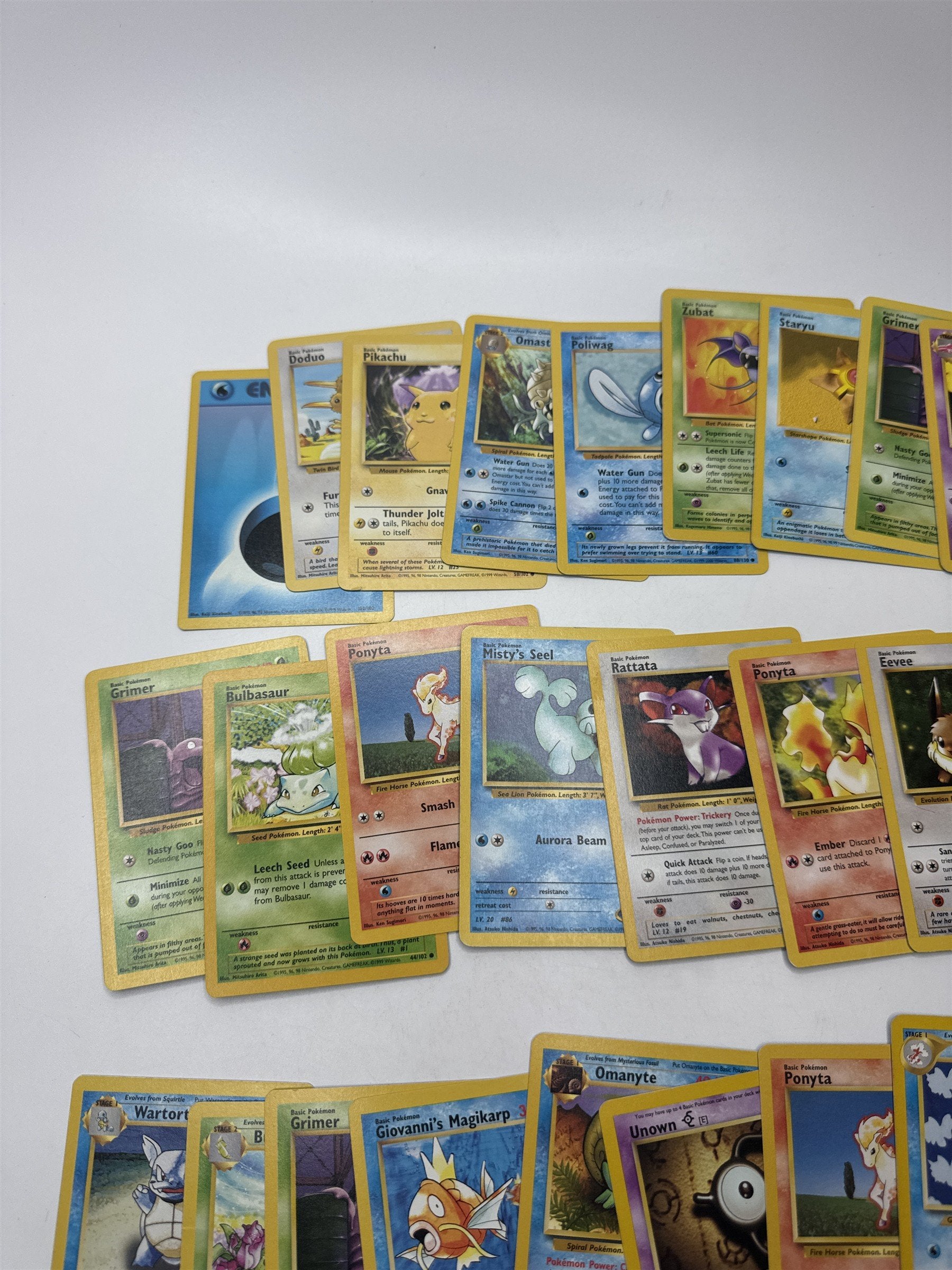 Lot of 40 Random Assorted Pokemon Playing Cards Vintage 1999(As Pictured)